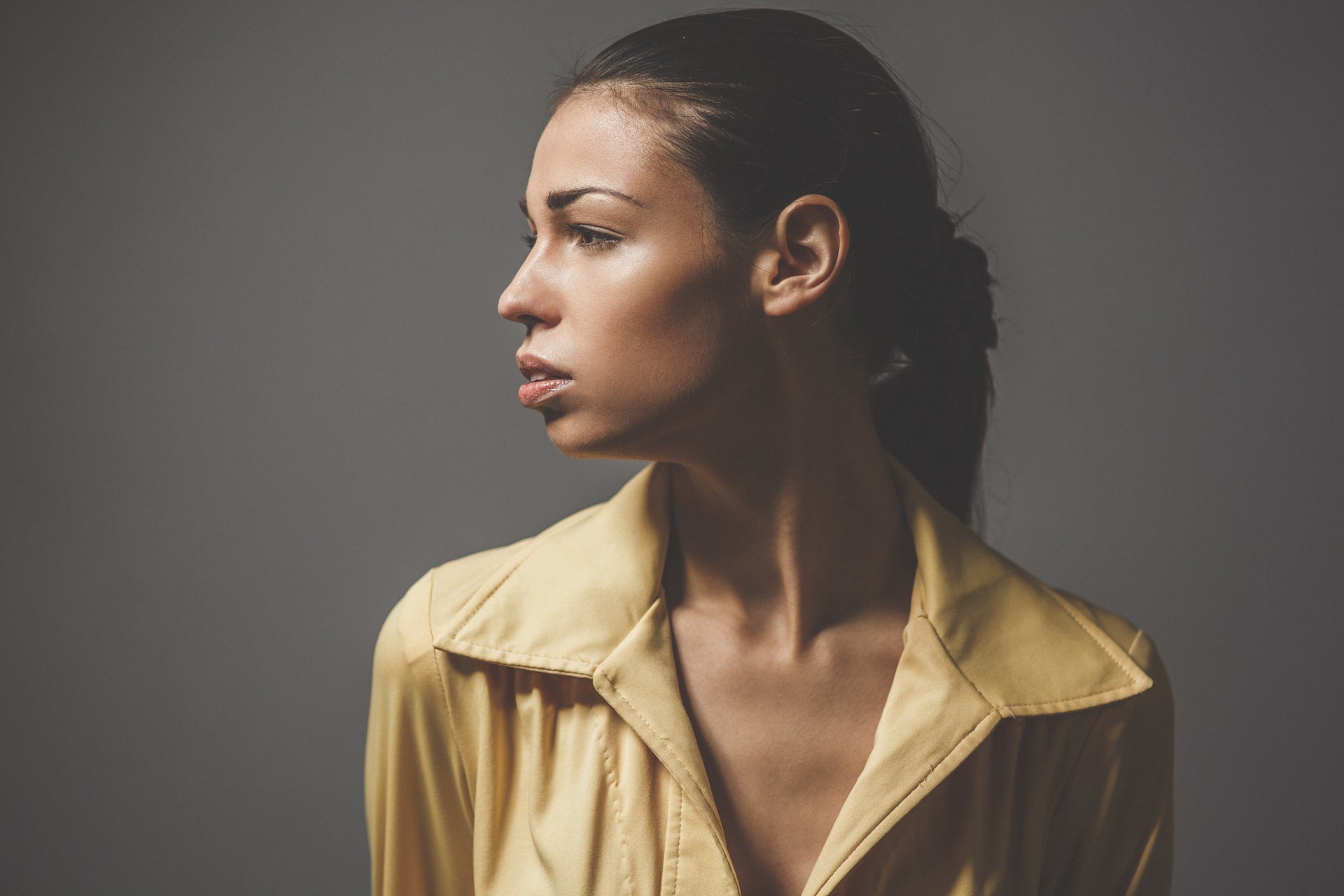 woman with naturally beautiful skin